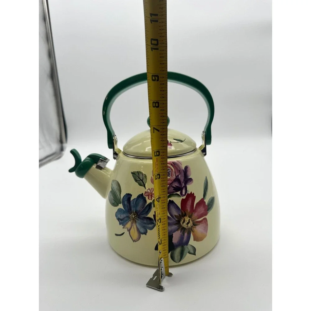 Pfaltzgraff 2.2 Qt Napoli Tea Whistling Kettle Discontinued Flower Market
